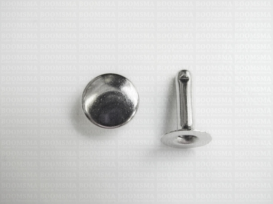 Rivets: Rivet 42 silver kop Ø 11 mm, stift 14 mm (per 100) nikkel - pict. 2