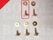 Rivets and burrs small brass (red) (copper) 12 mm, (rivet + burr)  cap Ø 10 mm, pin Ø 2.8mm (per 10) COPPER - pict. 3