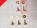 Rivets and burrs small brass (red) (copper) 15,5 mm, (rivet + burr)  cap Ø 10 mm, pin Ø 2.8mm (per 10) COPPER - pict. 3