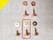 Rivets and burrs small brass 12 mm, (rivet + burr)  cap Ø 10 mm, pin Ø 2.8mm (per 10) BRASS - pict. 3