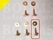 Rivets and burrs small brass 15,5 mm, (rivet + burr)  cap Ø 10 mm, pin Ø 2.8mm (per 10) BRASS - pict. 3