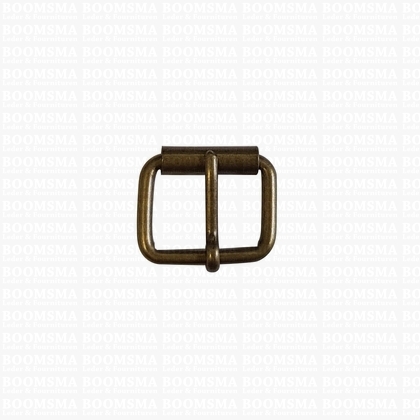 Roller buckle slim antique brass plated 20 mm, Ø 3 mm (ea) - pict. 1