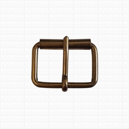 Roller buckle slim antique brass plated 30 mm, Ø 2 mm (ea) - pict. 1