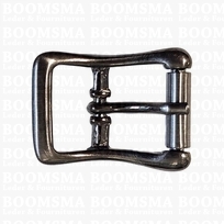 Roller buckle curved black 20 mm (ea)