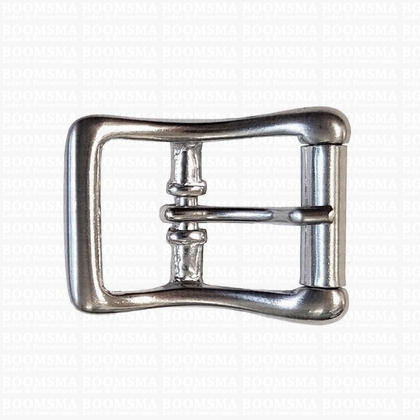 Roller buckle curved silver 20 mm brushed - pict. 1