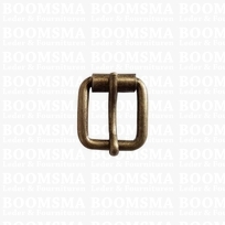 Roller buckle slim curved antique brass plated 15 mm