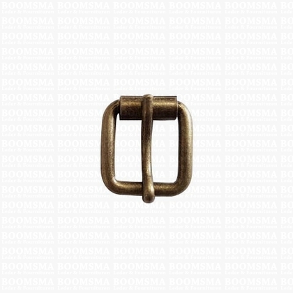 Roller buckle slim curved antique brass plated 15 mm - pict. 1