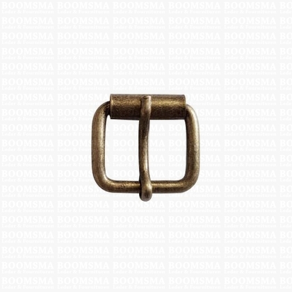 Roller buckle slim curved antique brass plated 20 mm - pict. 1