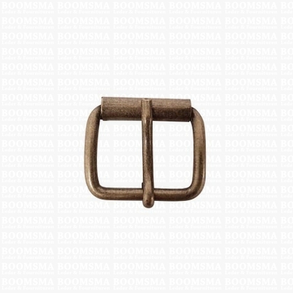 Roller buckle slim curved antique brass plated 25 mm - pict. 1