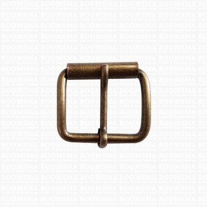 Roller buckle slim curved antique brass plated 30 mm - pict. 1