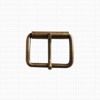 Roller buckle slim curved antique brass plated 35 mm - pict. 1