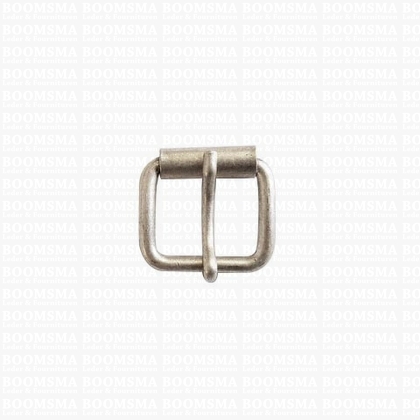 Roller buckle slim curved antique/mat silver  20 mm  - pict. 1
