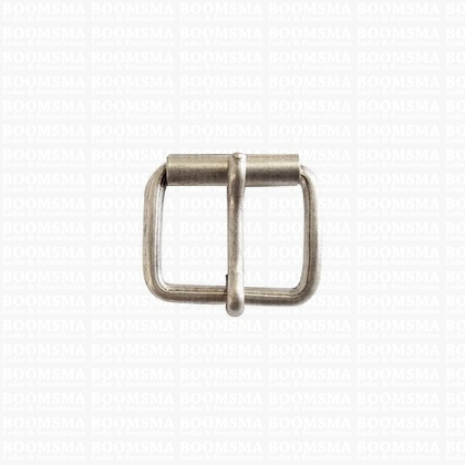 Roller buckle slim curved antique/mat silver  25 mm  - pict. 1