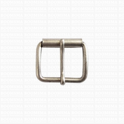 Roller buckle slim curved antique/mat silver  30 mm  - pict. 1