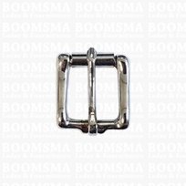 Roller buckle solid brass chrome plated 22 mm silver