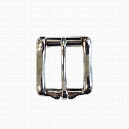 Roller buckle solid brass chrome plated 25 mm silver - pict. 1