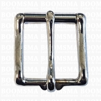 Roller buckle solid brass chrome plated 45 mm silver