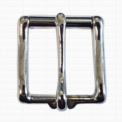 Roller buckle solid brass chrome plated 45 mm silver - pict. 1