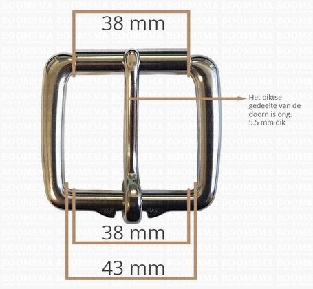 Roller buckle stainless steel large 38 mm - pict. 2