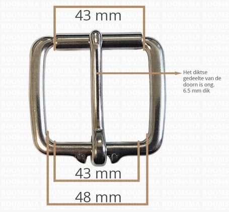 Roller buckle stainless steel large 43 mm - pict. 2