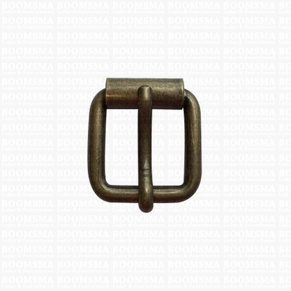 Roller buckle thick antique brass plated 20 mm rollerbuckle for belt - pict. 1