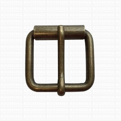 Roller buckle thick antique brass plated 30 mm rollerbuckle for belt - pict. 1