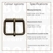 Roller buckle thick antique brass plated 50 mm rollerbuckle for belt - pict. 3