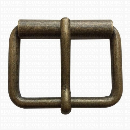Roller buckle thick antique brass plated 50 mm rollerbuckle for belt - pict. 1