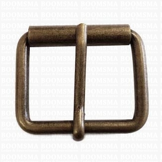 Roller buckle thick antique brass plated 45 mm rollerbuckle for belt - pict. 1