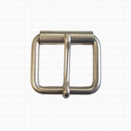 Roller buckle thick antique/mat silver  35 mm rollerbuckle for belt - pict. 1