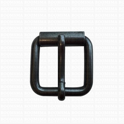 Roller buckle thick nearly black 25 mm rollerbuckle for belt - pict. 1