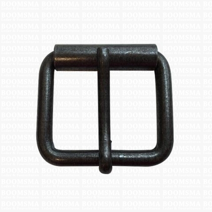 Roller buckle thick nearly black 35 mm rollerbuckle for belt - pict. 1