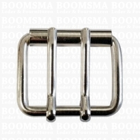Rollerbuckle with two prongs thick 50 mm nickel plated