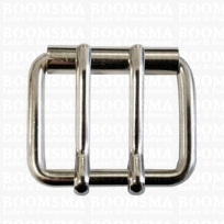 Rollerbuckle with two prongs thick 45 mm nickel plated