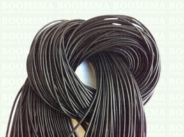 Round leather laces Ø 2 mm black Ø 2 mm, length 100 cm
