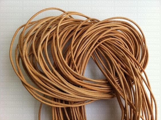 Round leather laces Ø 2 mm natural Ø 2 mm, length 100 cm - pict. 1