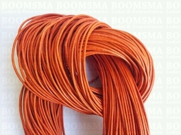 Round leather laces Ø 2 mm orange Ø 2 mm, length 100 cm