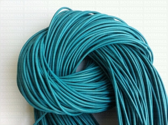 Round leather laces Ø 2 mm turquoise - pict. 2