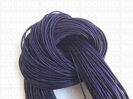 Round leather laces Ø 2 mm purple Ø 2 mm, length 100 cm