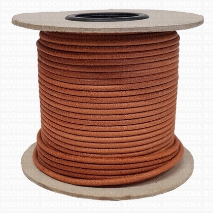 Round leather  naturel Ø 3 mm (per m) - pict. 1