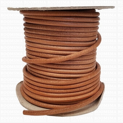 Round leather  naturel Ø 7 mm (per m) - pict. 1