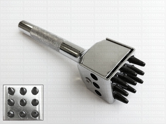 Round punch 9 in 1 handle with standard Ø 2 mm punch tubes - pict. 2