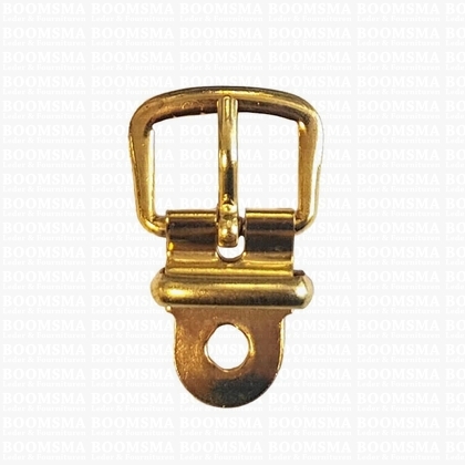 Sandal buckle gold 14 a 15 mm buckle with buckleplate and keeper - pict. 1