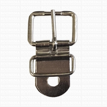 Sandal buckle silver 16 mm with buckleplate and keeper (10 pcs) - pict. 1