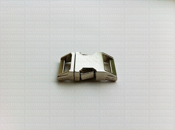 Side release buckle for collars silver fits 16 mm belt, 37 mm total length  (ea) - pict. 2