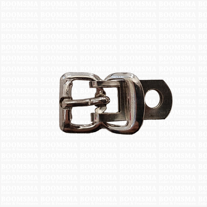 Centre bar buckle with plate small - 10 mm silver 10 mm - pict. 1