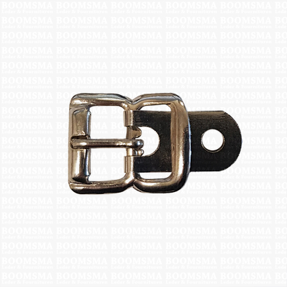Centre bar buckle with plate small - 14 mm silver 14 mm - pict. 1