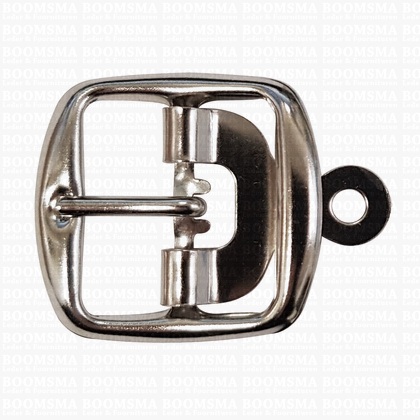 Centre bar buckle with plate small - 25 mm silver 25 mm - pict. 1