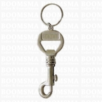 'Dog'clip /bottle opener silver 9 cm (total length 11,5 cm)