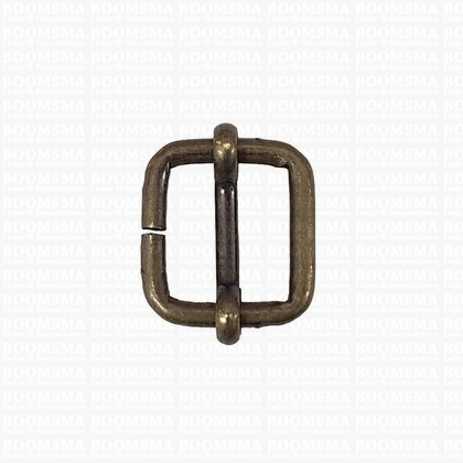 Slider with adjustable bar antique brass plated 20 × 18 mm , thick - pict. 1